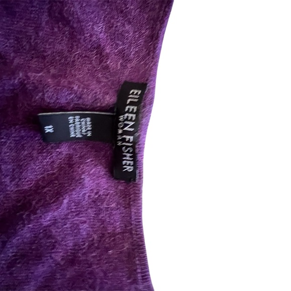 Eileen Fisher purple lightweight sweater, 1X - Picture 2 of 3